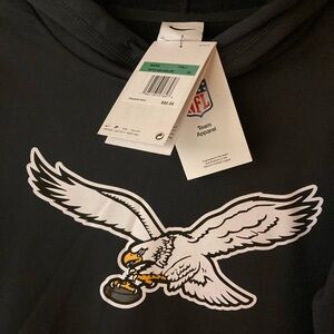 Men’s XL Philadelphia Eagles Sweatshirt Hoodie New Black Nike